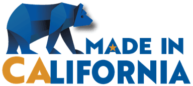 Made in California mark with geometric bear.